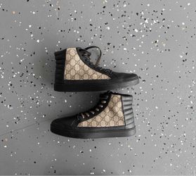 Gucci GG supreme High black Tan