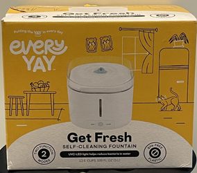 EveryYay Get Fresh Self-Cleaning Fountain for Cats 12.5 Cups/100 fl oz