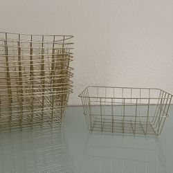 14 Gold Wire Baskets 