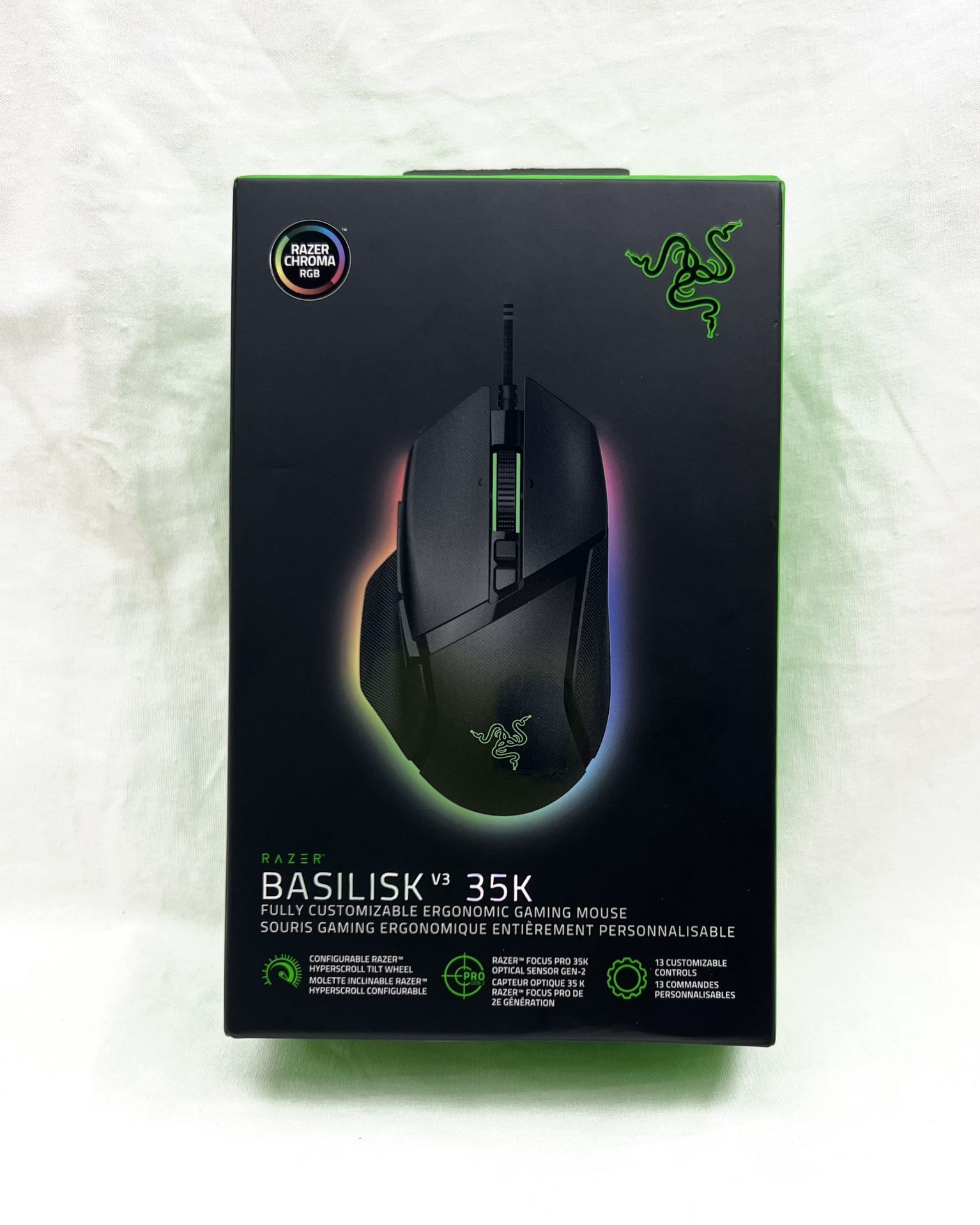 Razer Basilisk V3 35K Ergonomic Gaming Mouse Optical Sensor