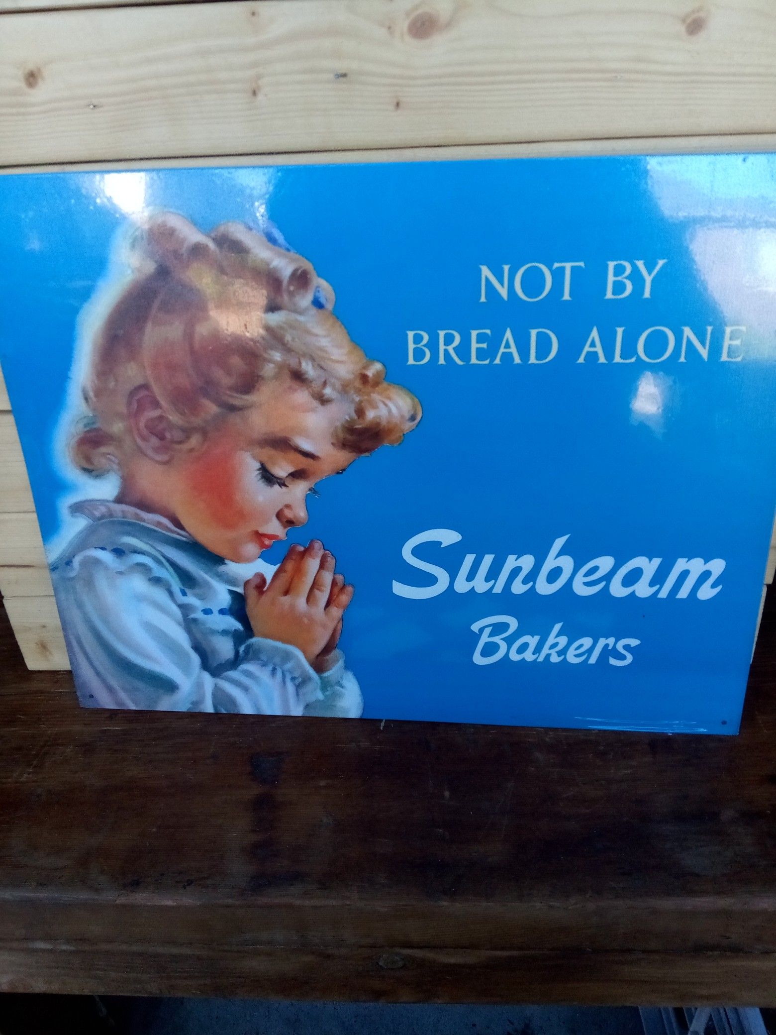 Iconic Sunbeam bakers metal sign 12 x 15 inches