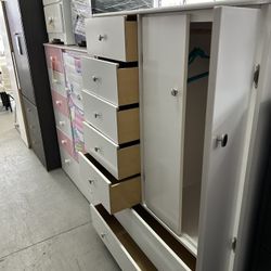 7 Drawers Armoire, Wardrobe, Closet Available On Different Colors 