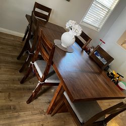 Wooden dining table