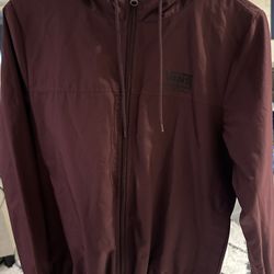 Vans Kastle Iii Prune Windbreaker Women's Size XS Hooded Jacket Zip