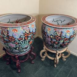 Chinese Fish Bowl vases