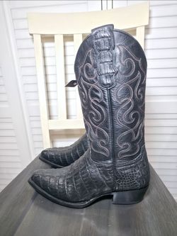 Moonshine Spirit Rock City Fuscus Caiman Western Boots Snip Toe BBME601 Men's Size 9 D