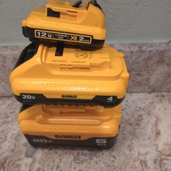 3 Dewhalt batteries 