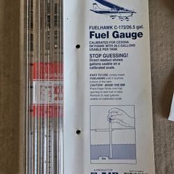 J Air Fuel hawk C-172 / 26.5 Gal Fuel Gauges