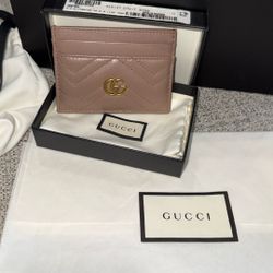 Calfskin Matelasse GG Marmont Card Holder