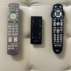 Panasonic TV Remote Control 2x And One Universal Remote Control