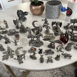 Pewter Statues Lot over 40 Pieces 