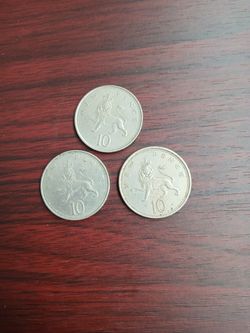 1969,1971,1974 UK 10 NEW Pence