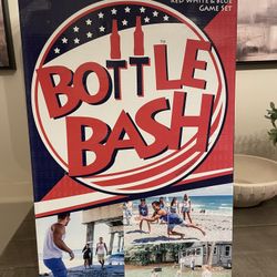 Bottle Bash outdoor Game- Red white And Blue