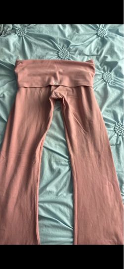 Pink Fold-Over Waist Leggings