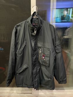 Vintage Bomber Jacket - 6 pockets zipper button Velcro men’s size large