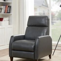Leather Push Recliner New 