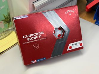 2022 Callaway Chrome Soft Truvis Golf Balls | Red/White | 1 Dozen | NEW