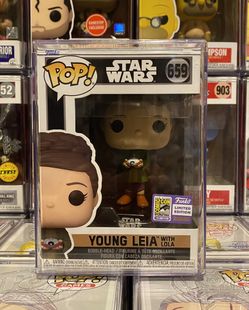 Funko POP Star Wars! Young Leia With Lola SDCC