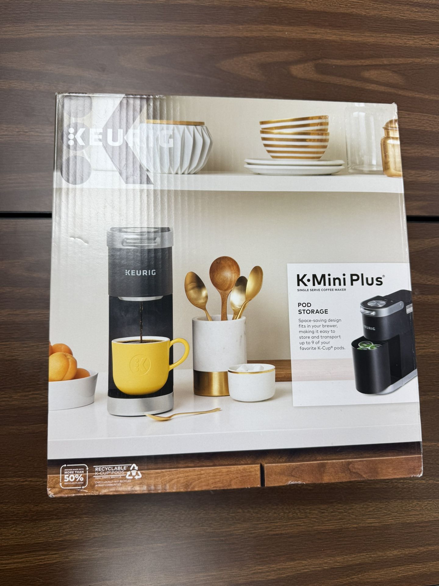 Keurig K-Mini Plus Single Serve K-Cup Pod Coffee Maker, with 6 to 12oz Brew Size