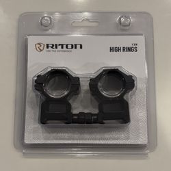 Riton 1” Scope High Rings 