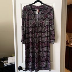 Laundry by Shelli Segal Purple Chevron Dress