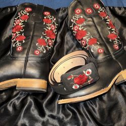 Leather Boots, Botas Originales Size 10