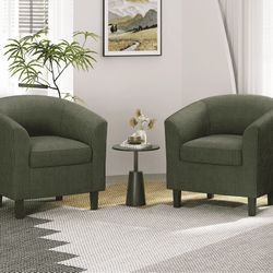 New Set Of  Modern barrel Chairs Set Of 2 