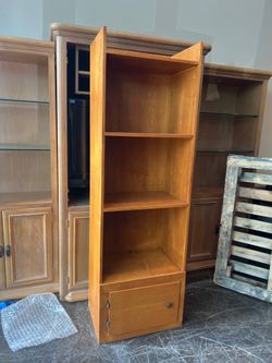Oak Bookcase with Drawer