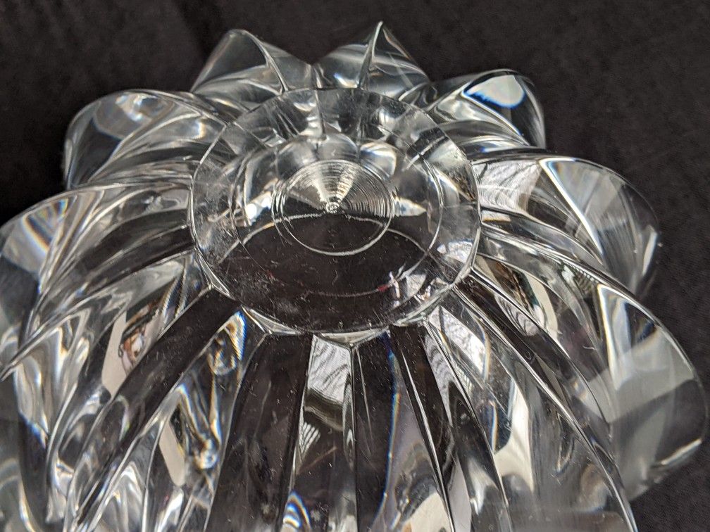 Vtg Post Modern Clear Acrylic Lucite Faceted Tiara Bowl by Judith Kruger