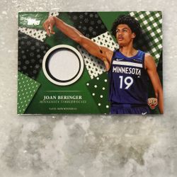 Joan Beringer Game Worn Jersey Part Rookie Card