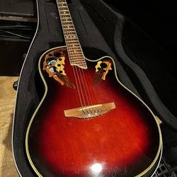 Vintage Ovation Celebrity Deluxe CS257 Acoustic-Electric Guitar w/ Case