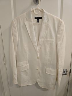 Men's INC White Linen Blend Blazer Size M – Excellent Condition