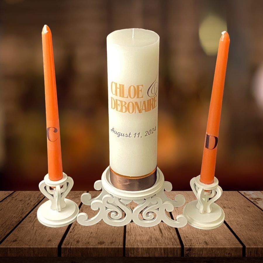 Custom made Unity Candle Wedding candle sets