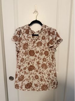 Maurices brown and white top