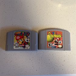 Mario Party and Mario Tennis (N64 Games)