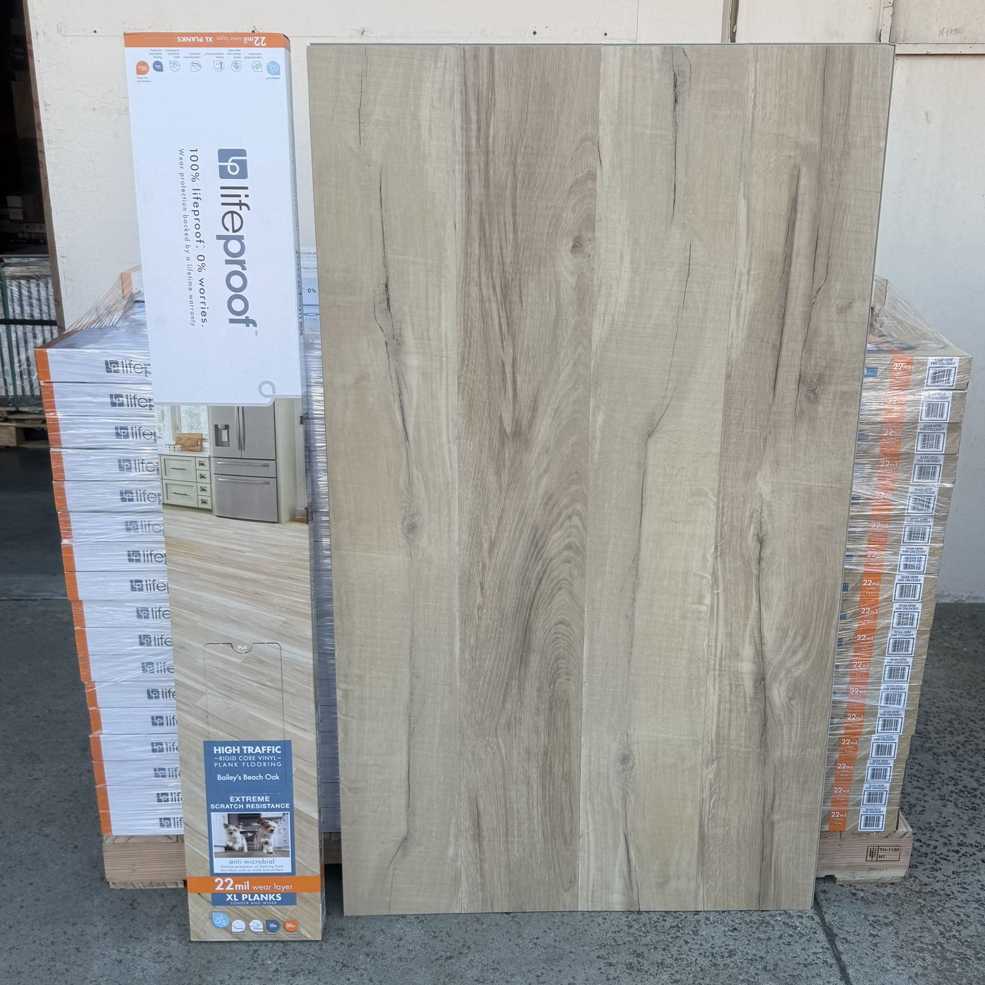 Lifeproof Bailey's Beach Oak 22 MIL x 8.7 in. W x 59 in L Click Lock Waterproof Vinyl Plank Flooring