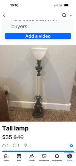 3 1/2 feet tall lamp