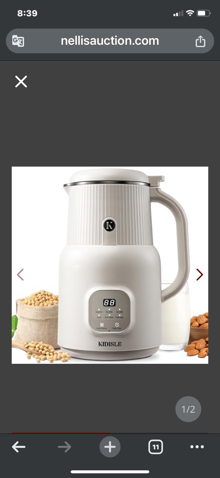 KIDISLE Automatic Nut Milk Maker, 20oz Homemade Almond, Oat, Coconut, Soy