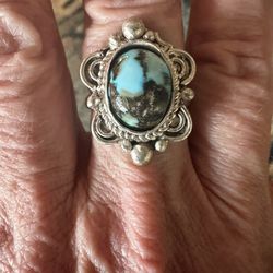 Beautiful Easter Blue Natural Turquoise Ring 