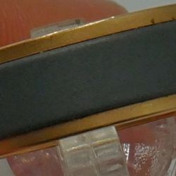 18KT ROSE GOLD RING SIZE 9.5 8MM WIDE 11.8 GRAMS W TUNGSTEN TRITON RAW. PRE OWNED . MINT CONDITION. 861688-1