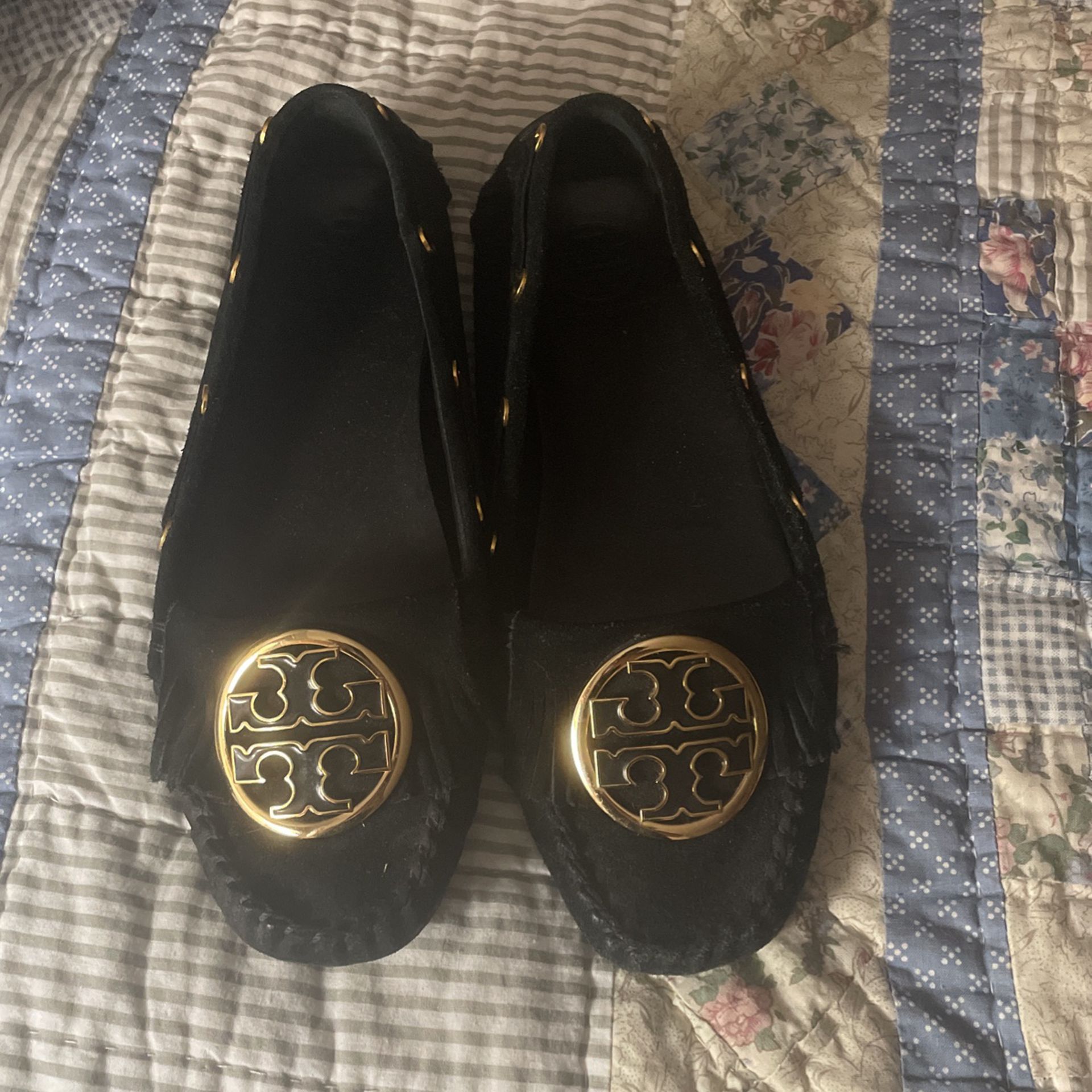 Tory Burch Black Suede Shoes