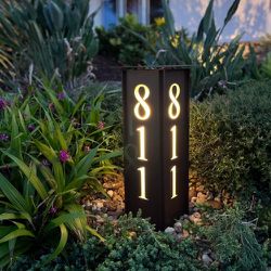 LED House Numbers Landscape Lights Outdoor Modern Decor 