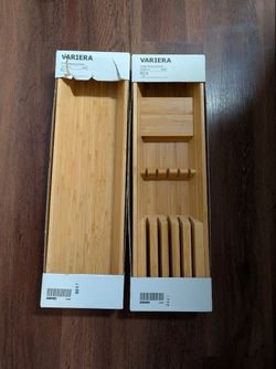 NEW IKEA VARIERA TRAY BAMBOO KITCHEN DRAWER ORGANIZER