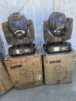 2 )230W 7R Zoom Moving Head Beam Sharpy Stage Lighting 24 Prism DMX Party DJ Light fly