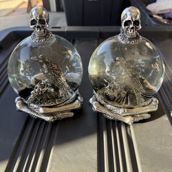 Skull Raven Snowglobes