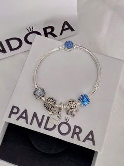 9.25 Sterling silver, authentic Pandora bracelet.