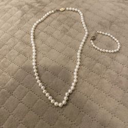 Coyar De Perlas 14k Auténtico 