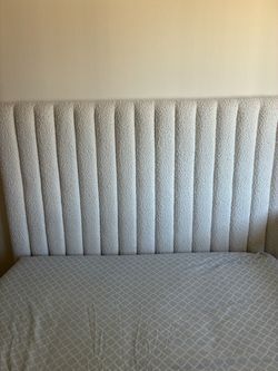 White Queen Bed  with Mattress - Pampa Furniture