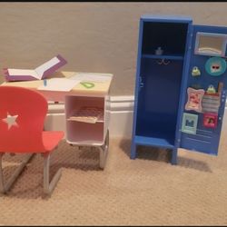 American Girl Doll Desk And Locker Set