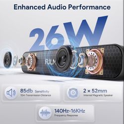 BRAND NEW IN BOX! Bluetooth Speaker with 26W HD Sound, Portable Speaker Up to 30H Playtime 